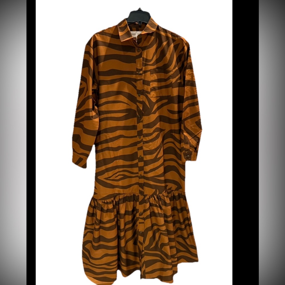 Mara Hoffman Freda Tiger Print Maxi Dress Size Small